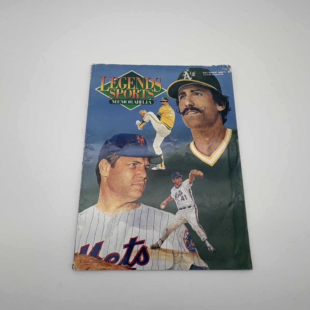 Vintage 1992 Legends Sports Memorabilia Magazine July Aug Issue 7 Baseball MLB